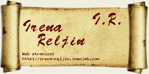 Irena Reljin vizit kartica
